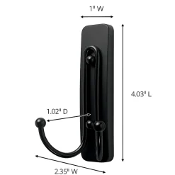 Command Large Double Wall Hooks, 1 Command Hook, 1 Command Strip, Damage Free Hanging of Dorm Room Decorations