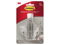 Command Large Double Wall Hooks, 1 Command Hooks, 1 Command Strip, Damage Free Hanging of Dorm Room Decorations