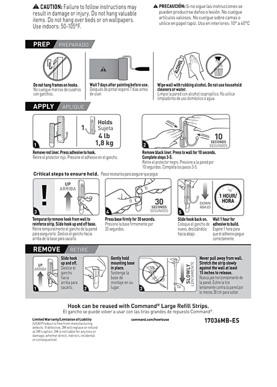 Command Large Double Wall Hooks, 1 Command Hooks, 1 Command Strip, Damage Free Hanging of Dorm Room Decorations