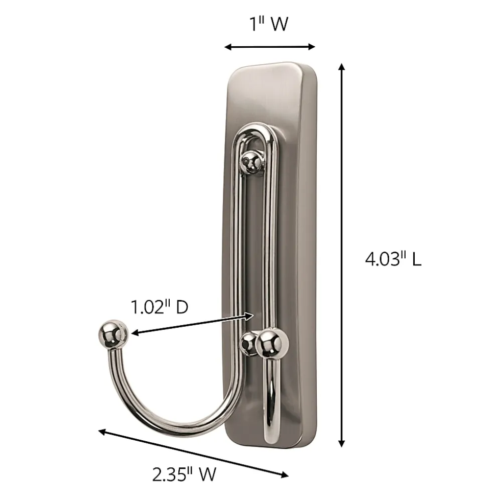 Command Large Double Wall Hooks, 1 Command Hooks, 1 Command Strip, Damage Free Hanging of Dorm Room Decorations