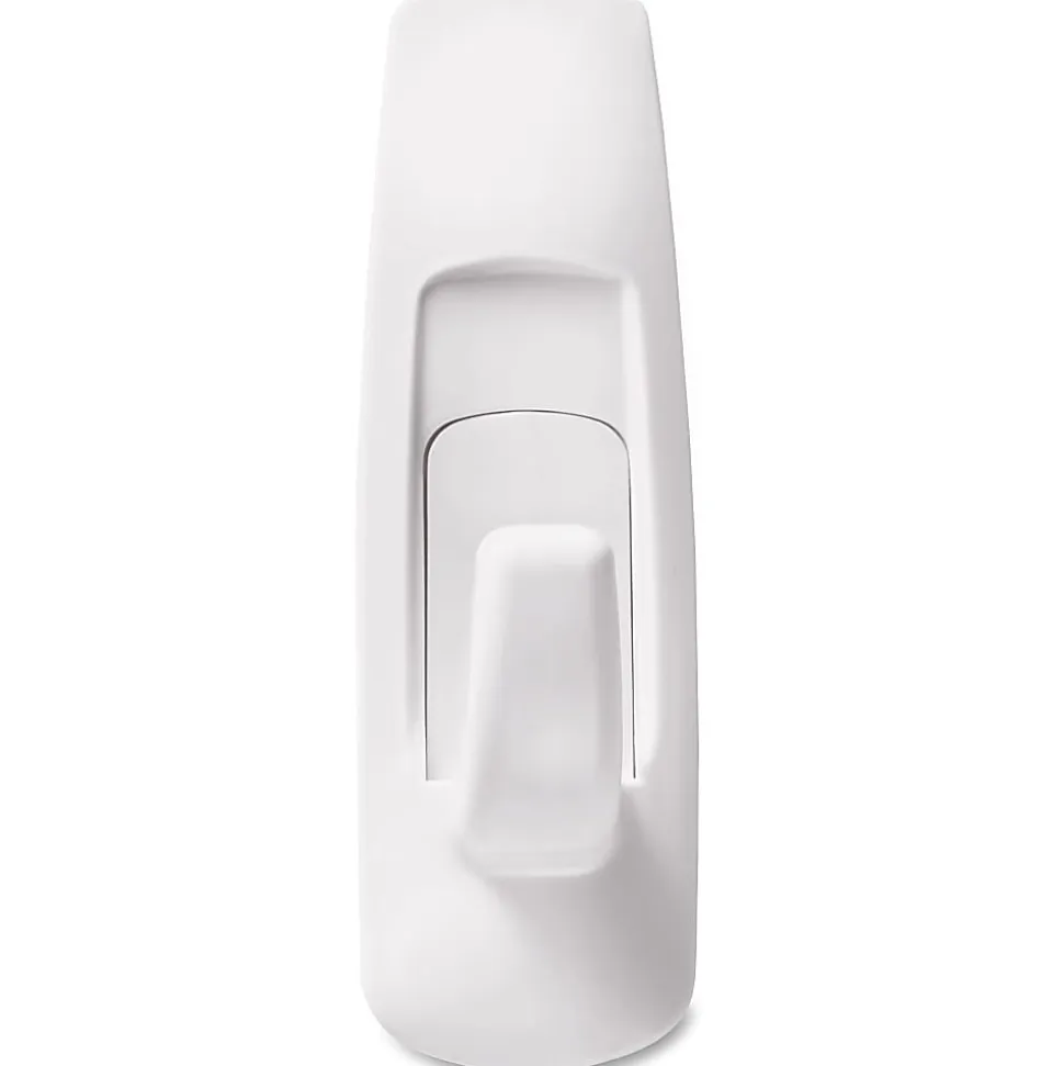 Command Large Hooks, 1 Hook, 2 White Adhesive Strips, Damage Free Hanging Picture Hangers, No Tools Wall Hanging Strips For Living Spaces