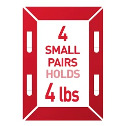 Command Large (15lb) and Medium (10lb) and Small (5lb) Picture Hanging Strips, White, 18 Pairs (36 strips), 17211BPES