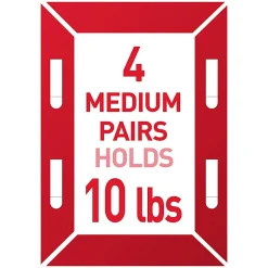 Command Large (15lb) and Medium (10lb) and Small (5lb) Picture Hanging Strips, White, 18 Pairs (36 strips), 17211BPES