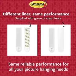 Command Large (15lb) and Medium (10lb) Picture Hanging Strips, White, 12 Pairs (24 strips), 17209ES