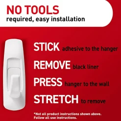 Command® Large Utility Hooks, 14 Hooks, 16 White Adhesive Strips, Damage Free Hanging Picture Hangers, No Tools Wall Hanging Strips For Living Spaces