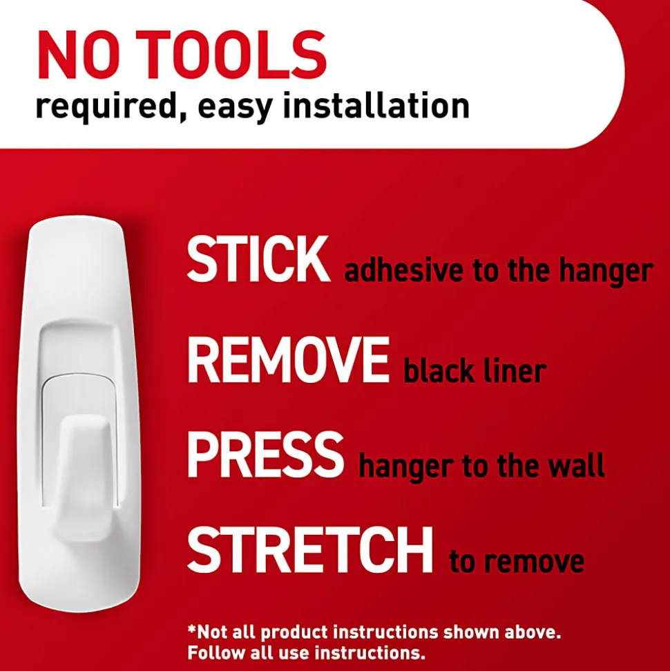 Command® Large Utility Hooks, 14 Hooks, 16 White Adhesive Strips, Damage Free Hanging Picture Hangers, No Tools Wall Hanging Strips For Living Spaces