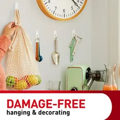 Command® Large Utility Hooks, 14 Hooks, 16 White Adhesive Strips, Damage Free Hanging Picture Hangers, No Tools Wall Hanging Strips For Living Spaces