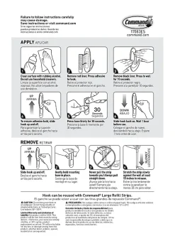 Command® Large Wall Hooks, 16 Hooks, 24 White Adhesive Strips, Damage Free Hanging Picture Hangers, No Tools Wall Hanging Strips For Living Spaces