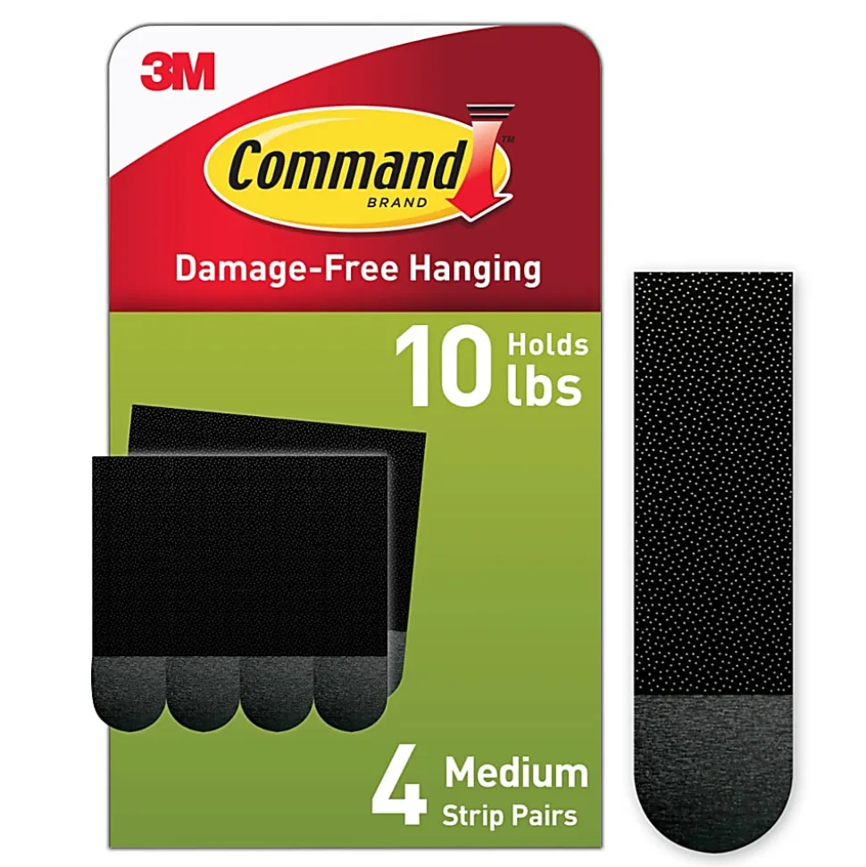 Command™ Medium Black Picture Hanging Strips, 17201BLK