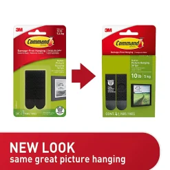 Command™ Medium Black Picture Hanging Strips, 17201BLK