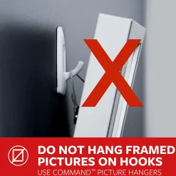 Command® Medium Utility Hooks, 20 Hooks, 24 White Adhesive Strips, Damage Free Hanging Picture Hangers, No Tools Wall Hanging Strips For Living Spaces
