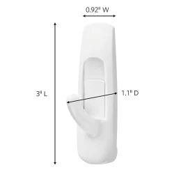 Command® Medium Utility Hooks, 20 Hooks, 24 White Adhesive Strips, Damage Free Hanging Picture Hangers, No Tools Wall Hanging Strips For Living Spaces