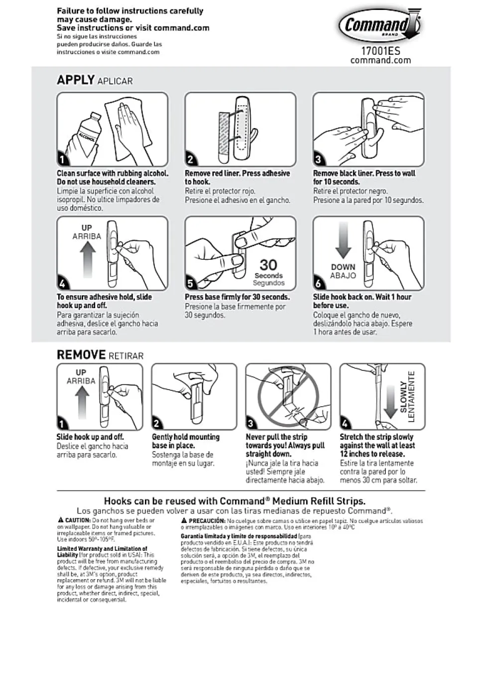 Command Medium Utility Hooks, 2 Hooks, 4 White Adhesive Strips, Damage Free Hanging Picture Hangers, No Tools Wall Hanging Strips For Living Spaces