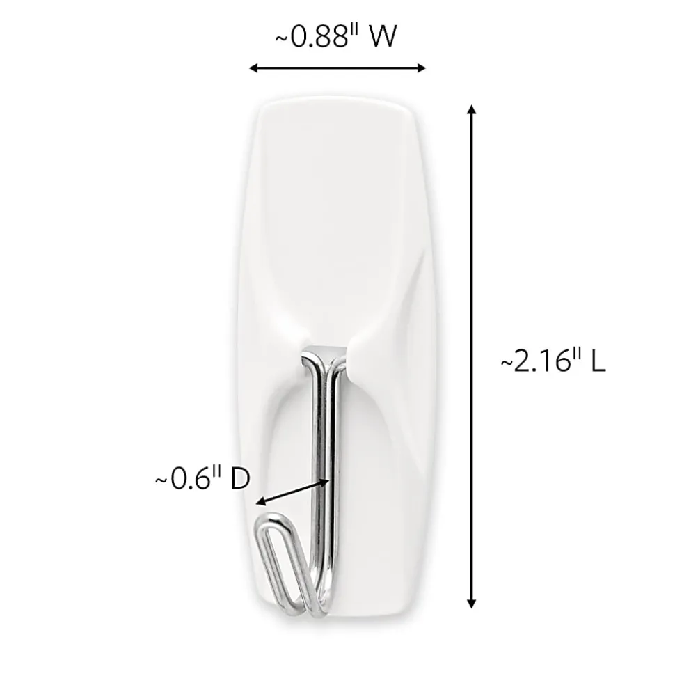 Command® Medium Wire Hooks, 13 Hooks, 16 White Adhesive Strips, Damage Free Hanging Picture Hangers, No Tools Wall Hanging Strips For Living Spaces