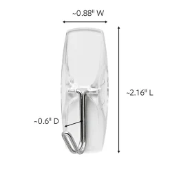 Command Medium Wire Hooks, 6 Hooks, 8 Clear Adhesive Strips, Damage Free Hanging Picture Hangers, No Tools Wall Hanging Strips For Living Spaces