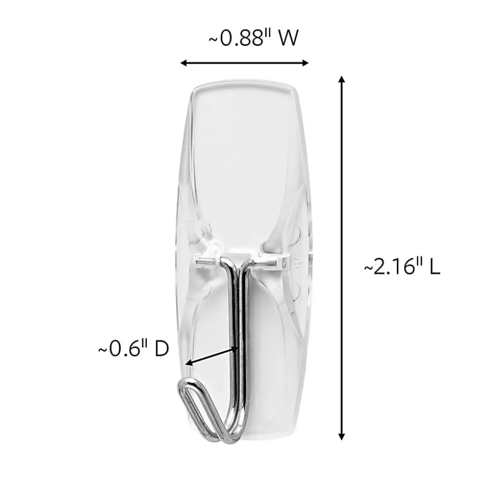 Command Medium Wire Hooks, 6 Hooks, 8 Clear Adhesive Strips, Damage Free Hanging Picture Hangers, No Tools Wall Hanging Strips For Living Spaces