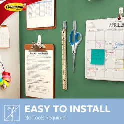 Command Medium Wire Hooks, 6 Hooks, 8 Clear Adhesive Strips, Damage Free Hanging Picture Hangers, No Tools Wall Hanging Strips For Living Spaces