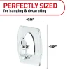 Command Mini Wall Hooks, 6 Command Hooks, 8 Command Strips, Damage Free Hanging of Dorm Room Decorations, Clear
