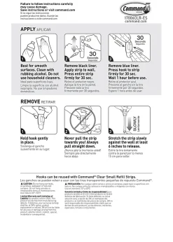 Command Mini Wall Hooks, 30 Hooks, 32 Clear Adhesive Strips, Damage Free Hanging Picture Hangers, No Tools Wall Hanging Strips For Living Spaces