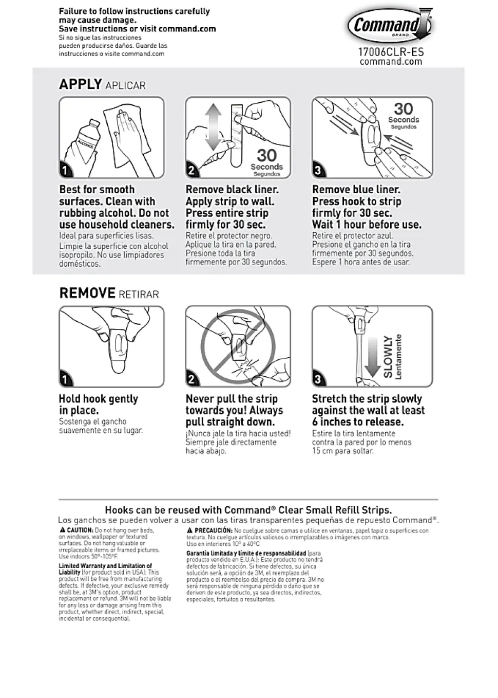 Command Mini Wall Hooks, 30 Hooks, 32 Clear Adhesive Strips, Damage Free Hanging Picture Hangers, No Tools Wall Hanging Strips For Living Spaces