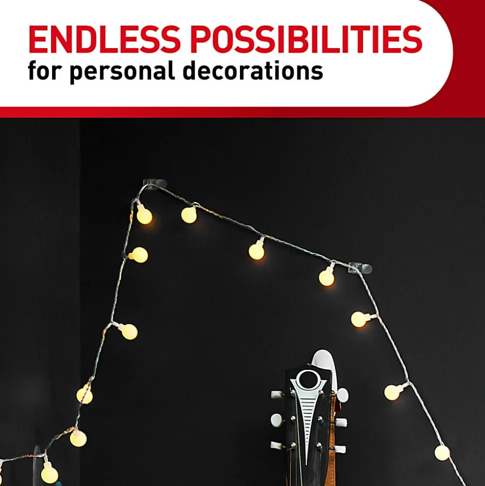 Command Mini Wall Hooks, 30 Hooks, 32 Clear Adhesive Strips, Damage Free Hanging Picture Hangers, No Tools Wall Hanging Strips For Living Spaces