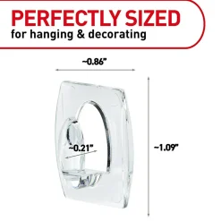 Command Mini Wall Hooks, 30 Hooks, 32 Clear Adhesive Strips, Damage Free Hanging Picture Hangers, No Tools Wall Hanging Strips For Living Spaces