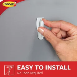 Command Mini Wall Hooks, 6 Hooks, 8 White Adhesive Strips, Damage Free Hanging Picture Hangers, No Tools Wall Hanging Strips For Living Spaces