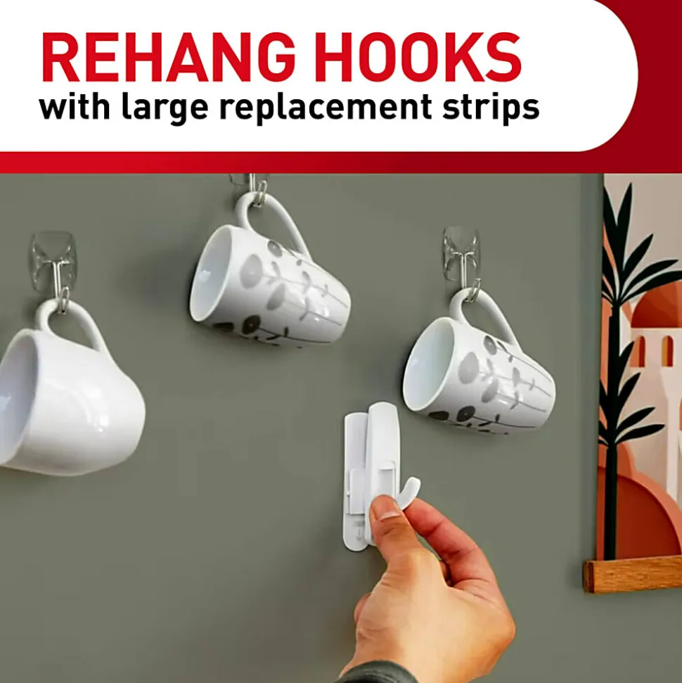 Command™ Mounting Strips, Damage-Free, Pack of 8 Small, 4 Medium and 4 Large Strips