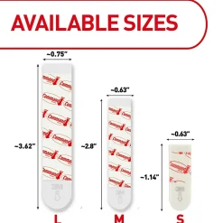 Command™ Mounting Strips, Damage-Free, Pack of 8 Small, 4 Medium and 4 Large Strips