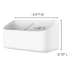 Command Organizing Caddy, 10 lb, White, 1 Caddy basket, 4 Large Strips