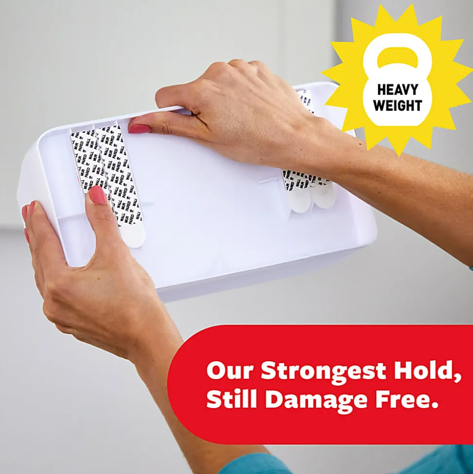 Command Organizing Caddy, 10 lb, White, 1 Caddy basket, 4 Large Strips