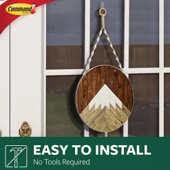 Command Outdoor Clear Window Hook, 1 Large Hook, 2 Adhesive Strips, Damage Free Hanging Hooks, Great for Outdoor Use