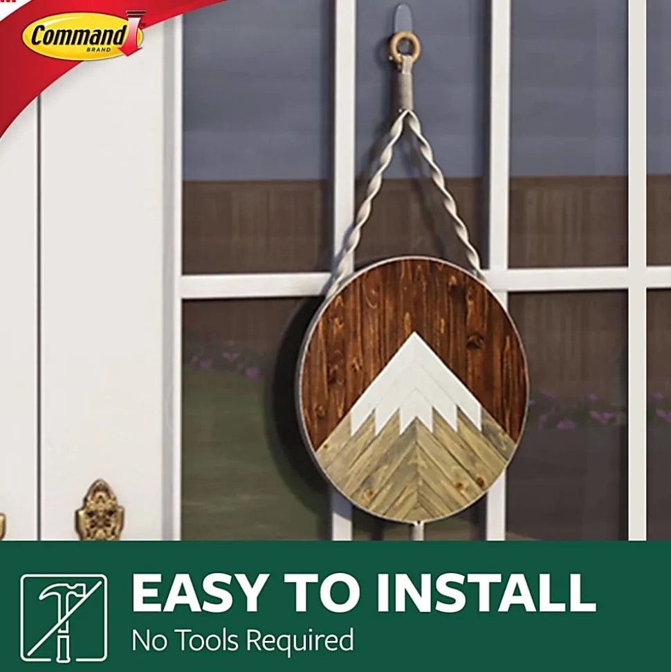 Command Outdoor Clear Window Hook, 1 Large Hook, 2 Adhesive Strips, Damage Free Hanging Hooks, Great for Outdoor Use
