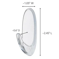 Command Outdoor Clear Window Hooks, 2 Medium Hooks, 4 Adhesive Strips, Damage Free Hanging Hooks, Great for Outdoor Use