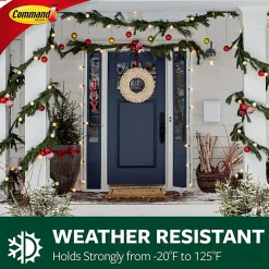 Command Outdoor Clear Window Hooks, 2 Medium Hooks, 4 Adhesive Strips, Damage Free Hanging Hooks, Great for Outdoor Use