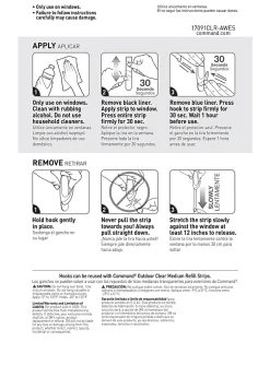 Command Outdoor Clear Window Hooks, 2 Medium Hooks, 4 Adhesive Strips, Damage Free Hanging Hooks, Great for Outdoor Use