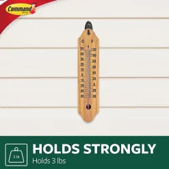 Command Outdoor Slate Terrace Hooks,  2 Medium Hooks, 4 Adhesive Strips, Damage Free Hanging Hooks, Great for Outdoor Use