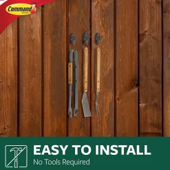 Command Outdoor Slate Terrace Hooks,  2 Medium Hooks, 4 Adhesive Strips, Damage Free Hanging Hooks, Great for Outdoor Use
