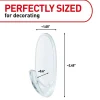 Command Removable Hooks, Medium, Clear, Pack Of 6 Hooks and 12 Strips