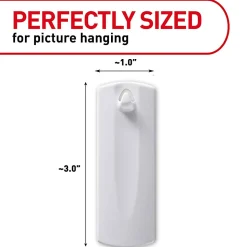 Command Sawtooth Picture Hangers Value Pack, White, 3 hangers, 6 strips, 17042-ES