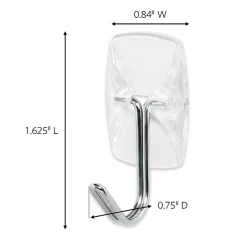 Command® Small Wire Hooks, 40 Hooks, 48 Clear Adhesive Strips, Damage Free Hanging Picture Hangers, No Tools Wall Hanging Strips For Living Spaces