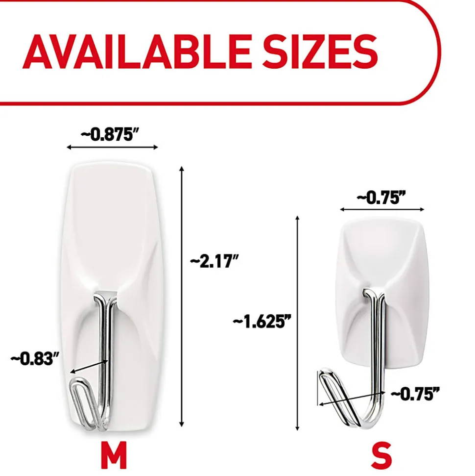 Command 9 Small Wire Toggle Hooks and 12 Command Strips, Damage Free Hanging Hooks Wall Hangers for Hanging Home Decor, Holds up to 0.5 lb