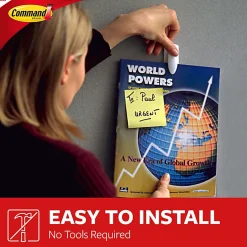 Command Spring Clip, 1 Clip, 2 White Adhesive Strips, Damage Free Hanging Picture Hangers, No Tools Wall Hanging Strips For Living Spaces