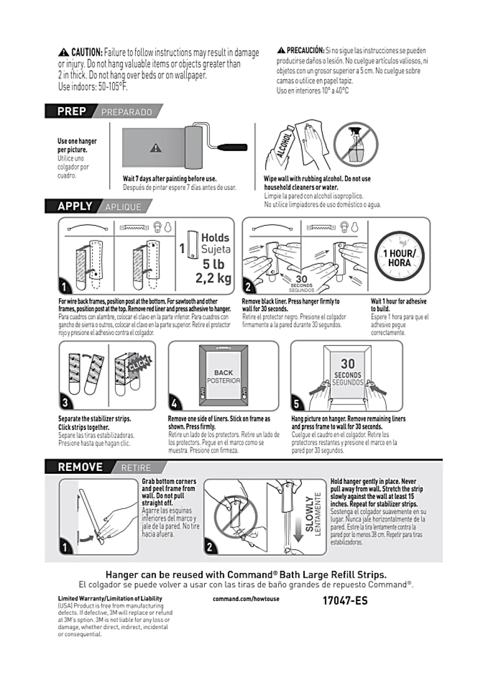 Command Sticky Nail Sawtooth Hanger, 1 Hook, 2 Large, 4 Mini White Adhesive Strips, Damage Free Hanging Picture Hangers, No Tools Wall Hanging Strips