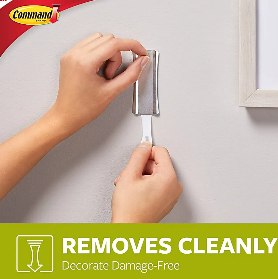 Command Sticky Nail Sawtooth Hanger, 1 Hook, 2 Large, 4 Mini White Adhesive Strips, Damage Free Hanging Picture Hangers, No Tools Wall Hanging Strips