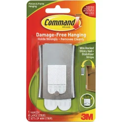 Command Universal Frame Hangers, 1 Command Hanger, 4 Command Strips