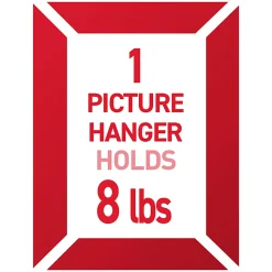 Command Universal Frame Hangers, 1 Command Hanger, 4 Command Strips