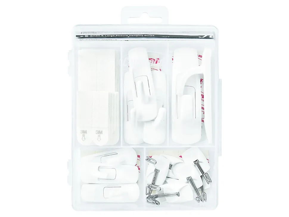 Command Variety Pack, Utility and Wire Hooks, Picture Hanging Strips, 1 Command Kit (54-Pieces), Damage Free Hanging of Dorm Décor