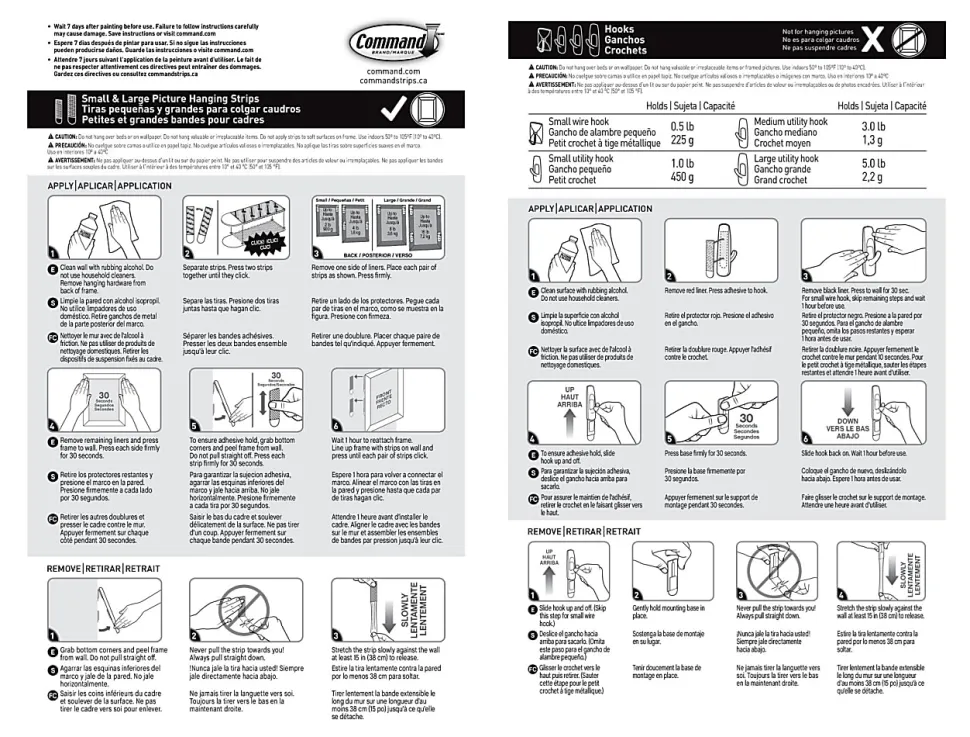 Command Variety Pack, Utility and Wire Hooks, Picture Hanging Strips, 1 Command Kit (54-Pieces), Damage Free Hanging of Dorm Décor