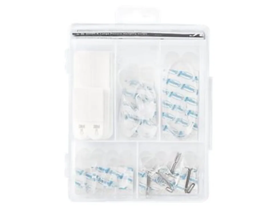 Command Variety Pack, Wire and Wall Hooks, Picture Hanging Strips, 1 Command Kit (53-Pieces), Damage Free, Use to Hang Dorm Decorations, Clear